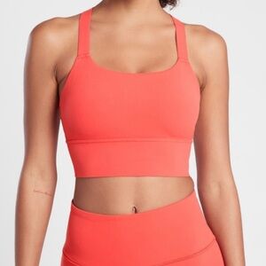 Athleta Warrior Longline Bra – Lychee Red – A–C Cup – Medium